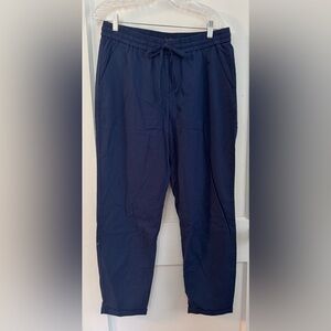 J. Crew Navy Blue Linen Tie Waist Pants Women’s size 10 NWT